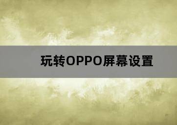 玩转OPPO屏幕设置 玩转OPPO屏幕设置-图片2